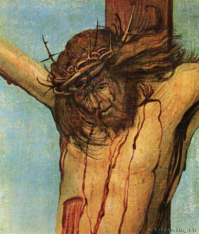 Распятие: Христос на кресте, Мария и Иоанн. Деталь: Христос. 1515-1516 - Crucifixion: Christ on the cross, Mary and John. Detail: Christ. 1515-1516
ДеревоВозрождениеГерманияКассель. Картинная галереяДунайская школа