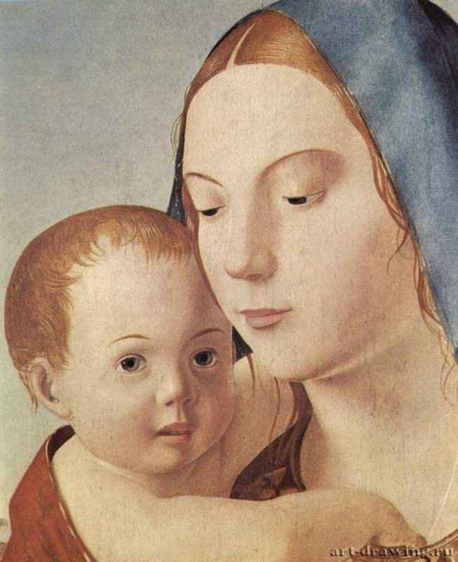 Мадонна, (так называемая "Мадонна Бенсон"), деталь. 1465-1470 - Madonna, (so-called "Madonna Benson"), detail. 1465-1470
Дерево, маслоВозрождениеИталияВашингтон. Национальная художественная галерея