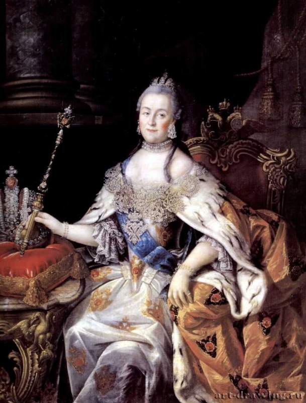 Портрет Екатерины II. 1766 - Portrait of Catherine II. 1766
154,5 x 122,5 смХолст, маслоРоссияТверь. Тверская областная картинная галерея