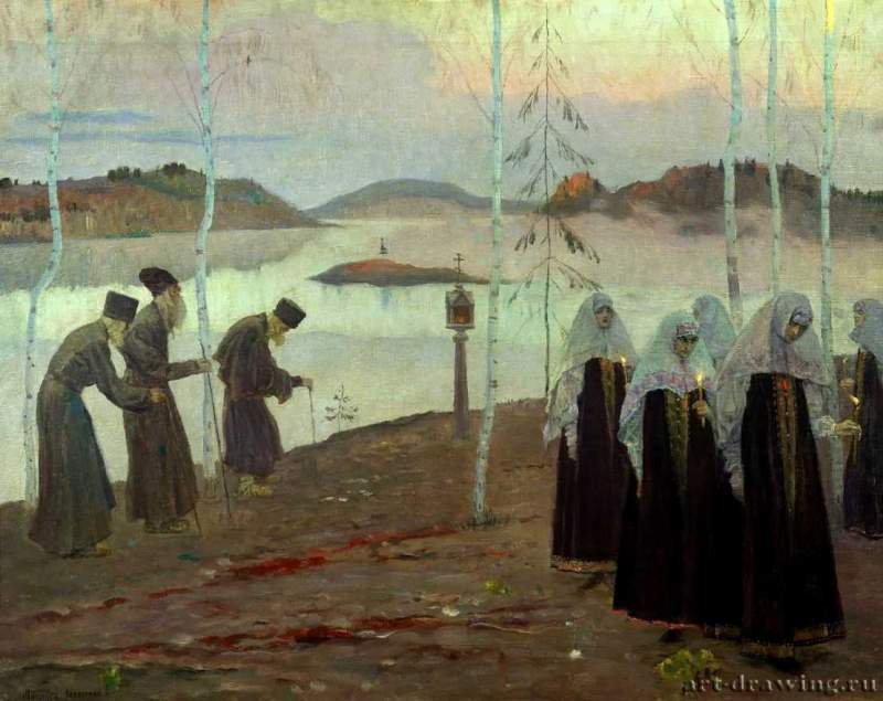  Отцы-пустынники и жены непорочны, 1932 г. - Холст, масло. Россия.