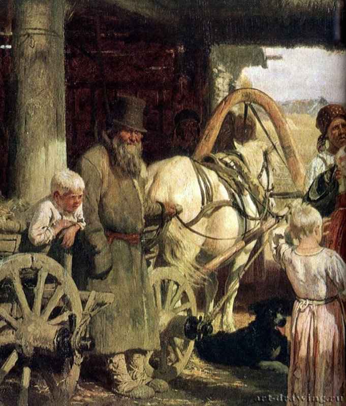 Проводы новобранца. Деталь. 1879 - Холст, маслоРеализмРоссия