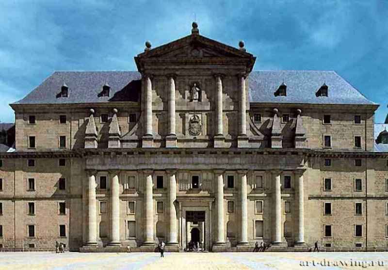 Монастырь и дворец Сан Лоренсо дель Эскориаль. Оформление входа. 1563-1584 - Испания.