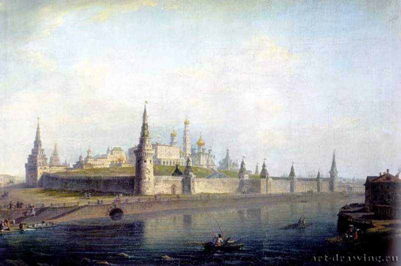 Вид московского Кремля (со стороны Каменного моста) - 181942,6 х 52,5 смХолст, маслоРомантизмРоссияМосква. Государственная Третьяковская галерея