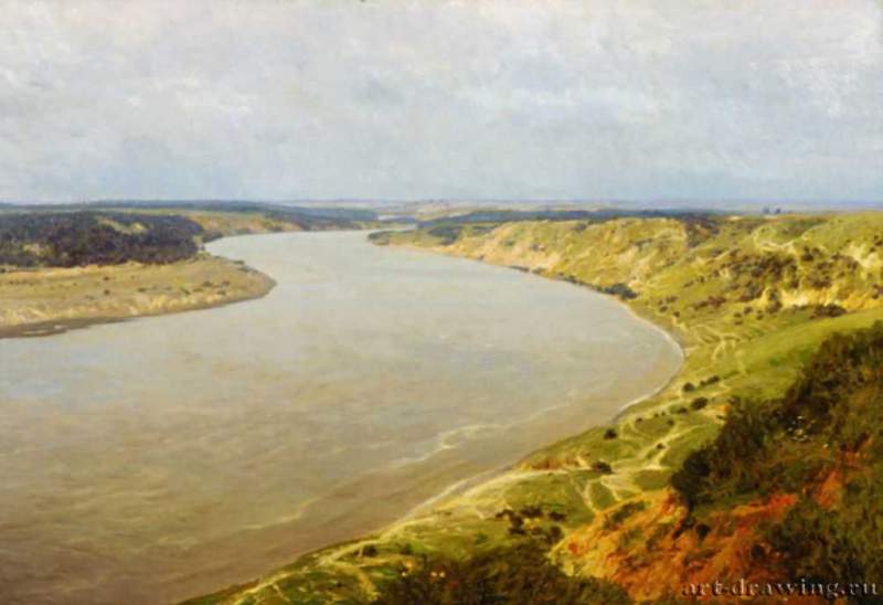 Река Неман, 1895 г. - Холст, масло; 84,5 х 122 см. Государственный музей изобразительных искусств Республики Татарстан. Казань. Россия.